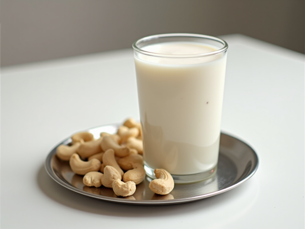 Glass of cashew milk